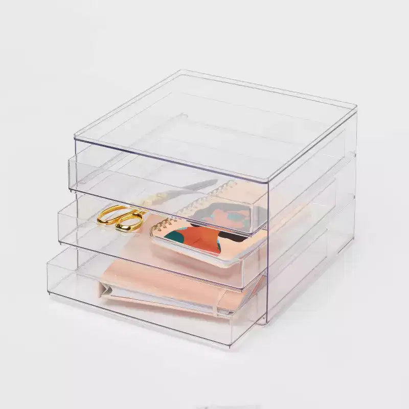 Meuble de rangement polyvalent à 3 tiroirs transparent - Brightroom™