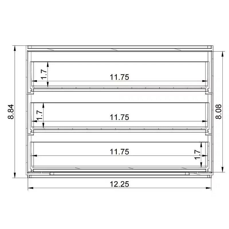 Meuble de rangement polyvalent à 3 tiroirs transparent - Brightroom™