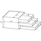 Meuble de rangement polyvalent à 3 tiroirs transparent - Brightroom™
