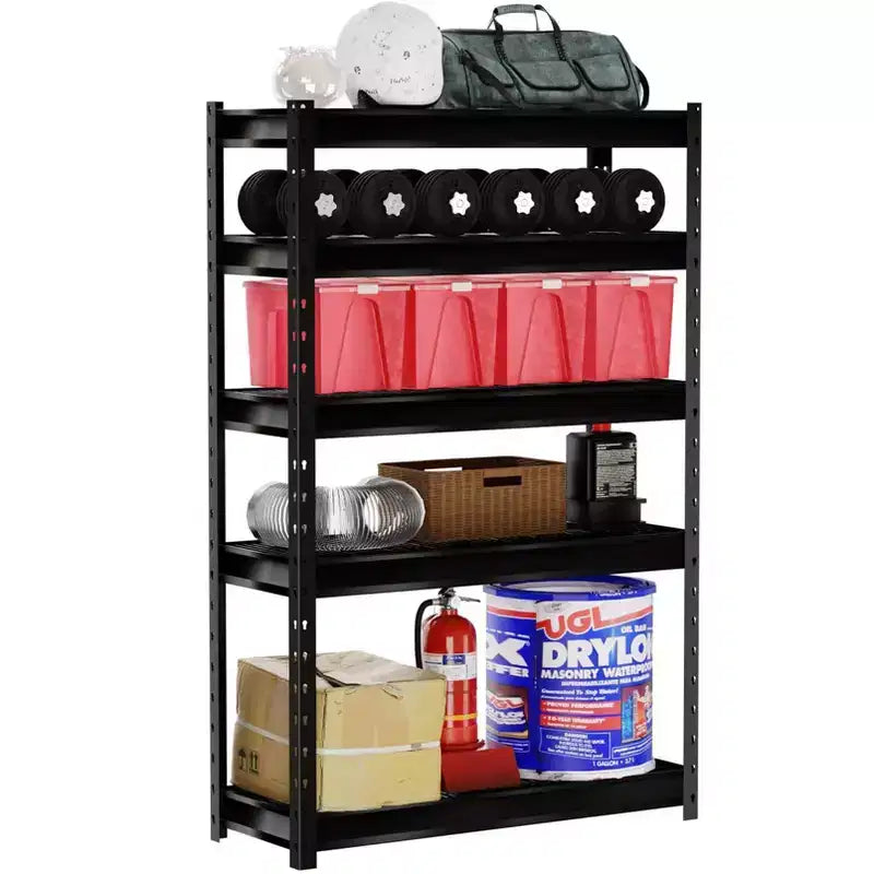 Atlas Shelving 5-Tier 48"x18"x72" Garage Shelving Heavy Duty Loads 10000lbs Dark Gray: Steel, Adjustable Shelves, Rust-Resistant