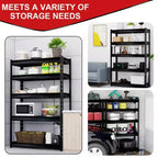 Étagère de garage Atlas 5 tablettes 122 cm x 46 cm x 183 cm, robustes, supporte 4536 kg, gris foncé : Acier, tablettes ajustables, résistant à la rouille