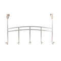 Spectrum Diversified Duche Stainless Steel Over The Door 5 Hook Rack Silver