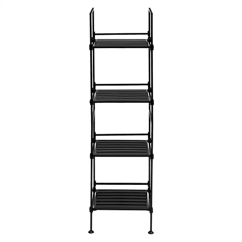 Étagère carrée à 4 niveaux en résine de la collection Ebonize de Organize It All