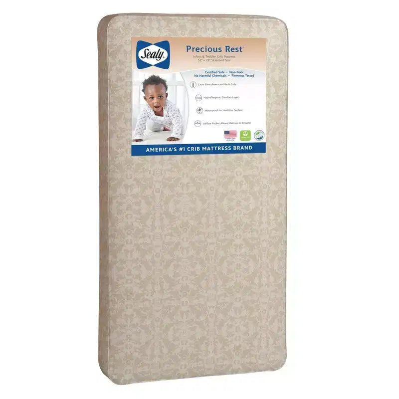 Sealy Precious Rest Crib And Toddler Mattress: Firm, 5.5-Inch Thickness, Hypoallergenic, Innerspring