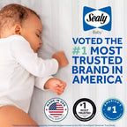 Matelas de lit de bébé et de tout-petit Sealy Butterfly 2 étapes imperméable ultra ferme : hypoallergénique, housse en vinyle, mousse haute densité