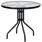 Costway 32 Outdoor Patio Round Table Tempered Glass Top