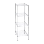 Étagère de rangement chromée à 4 niveaux Metro Collection - Organisez tout