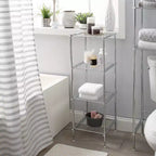 Étagère de rangement chromée à 4 niveaux Metro Collection - Organisez tout