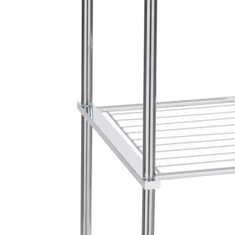 Étagère de rangement chromée à 4 niveaux Metro Collection - Organisez tout