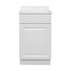 17"x19" Wyndham One Door Vanity with 4" Cultured Marble Centerset White - Design House: Plywood Construction, No Shelves
