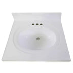 17"x19" Wyndham One Door Vanity with 4" Cultured Marble Centerset White - Design House: Plywood Construction, No Shelves