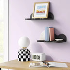 Étagère murale ondulée de 30 cm, paquet de 2, noire - Room Essentials™