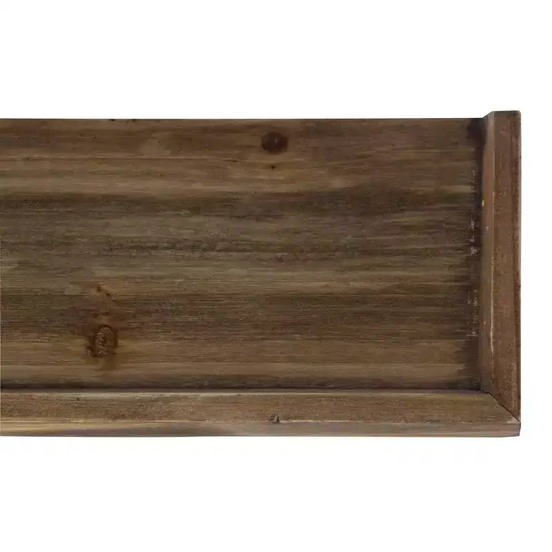 Kiera Grace 24" x 3.15" 3pc Muskoka Fitz Wooden Shelf Set Brown: Modern Floating Wall Organizers, No Assembly Required