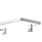 Danya B. Étagère murale de salle de bain flottante 19,75 po en verre chromé : Verre trempé, finition brillante, quincaillerie de montage incluse
