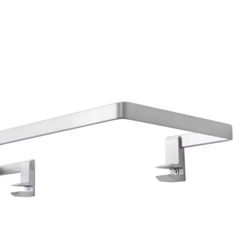 Danya B. Étagère murale de salle de bain flottante 19,75 po en verre chromé : Verre trempé, finition brillante, quincaillerie de montage incluse