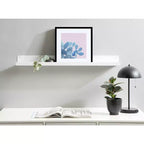 Étagère murale en métal Mezzo Modern par Kate & Laurel All Things Decor, 91,4 cm x 12,7 cm, blanc : à fixer au mur, quincaillerie incluse