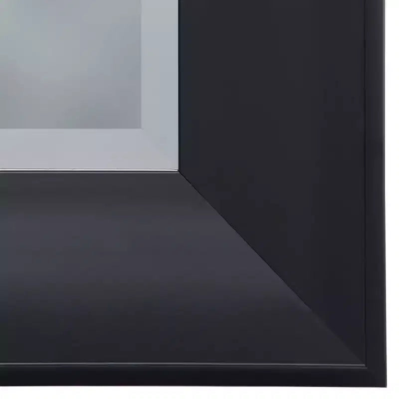 Miroir mural décoratif avec bord biseauté finition noire - Yosemite Home Decor : style moderne, fixation murale, aucun assemblage requis