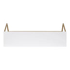 Étagère murale décorative Brost bois/métal blanc/or 21 po x 11 po – Kate & Laurel All Things Decor : Rangement moderne à 2 niveaux