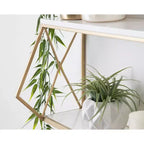 Étagère murale décorative Brost bois/métal blanc/or 21 po x 11 po – Kate & Laurel All Things Decor : Rangement moderne à 2 niveaux