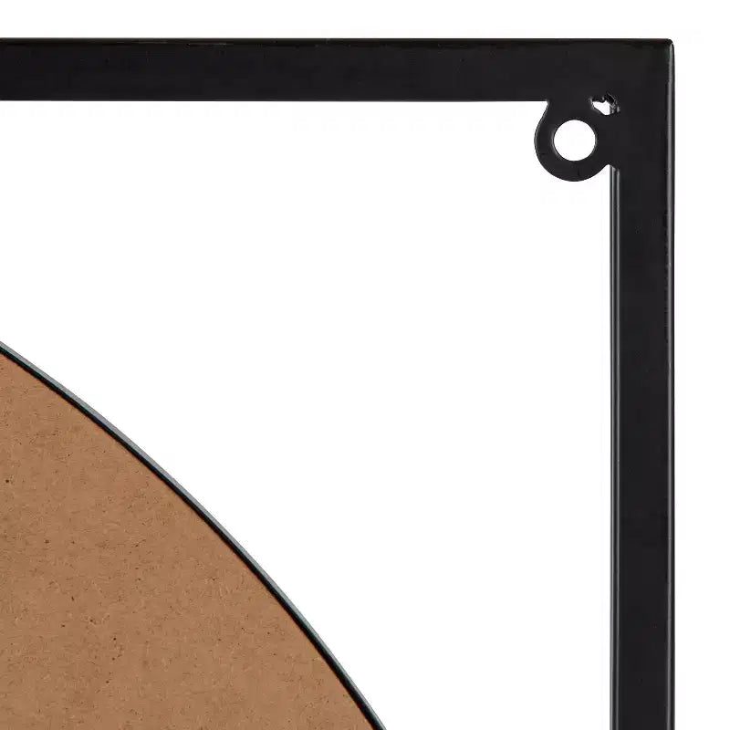Miroir mural fonctionnel McCauley 24" x 24" noir - Kate & Laurel All Things Decor : Géométrique moderne, cadre en fer, aucun assemblage requis
