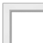 Miroir carré encadré argenté blanc Eva 32" x 32" pour salle de bain - Amanti Art : Quincaillerie de montage incluse, cadre en polystyrène