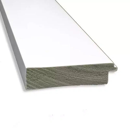 Miroir de porte sur toute la longueur 20" x 54" blanc, sans biseau pour armoire - Amanti Art : Fixation facile sur porte/mur, cadre en polystyrène