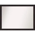 42" x 31" Non-Beveled Espresso Narrow Wall Mirror - Amanti Art