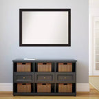 Miroir mural étroit expresso non biseauté de 42 po x 31 po - Amanti Art