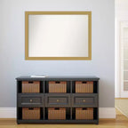 Miroir mural Grace biseauté en or brossé 42" x 31" - Amanti Art