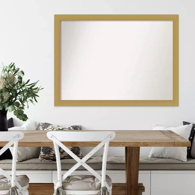 Miroir mural Grace biseauté en or brossé 42" x 31" - Amanti Art