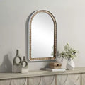 Holli Furniture Metal and Wood Wall Mirror Brown
