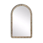 Miroir mural Holli Furniture en métal et bois marron