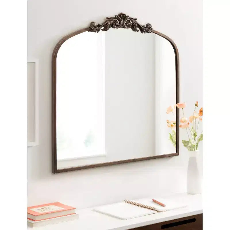 Kate & Laurel All Things Decor Miroir arqué traditionnel Arendahl bronze 28 po x 30 po