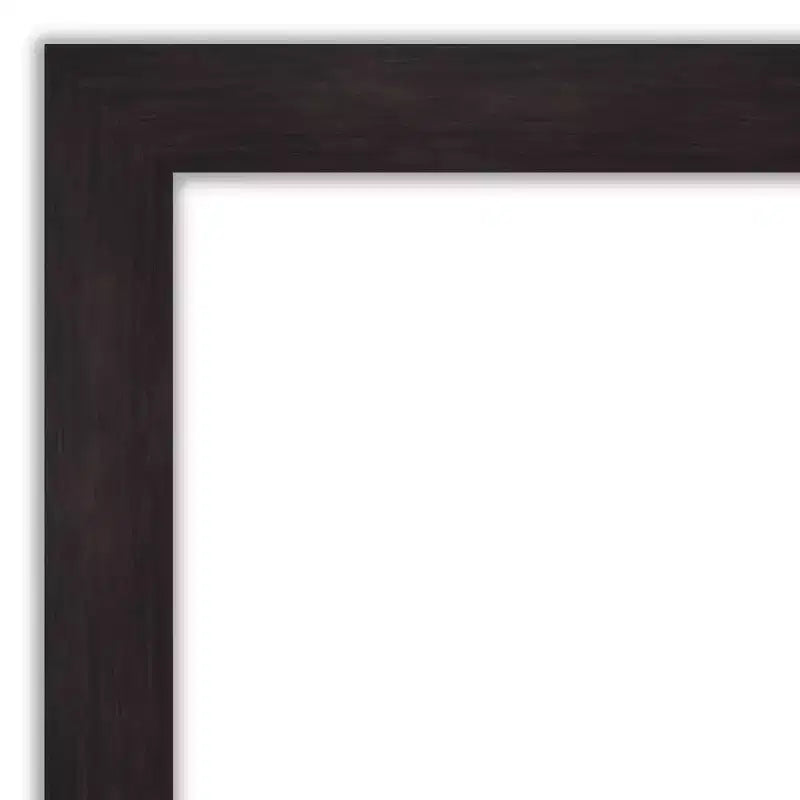 Amanti Art 32" x 32" Miroir mural de salle de bain sans biseau Espresso Brown : Cadre carré moderne en polystyrène, Fixation murale