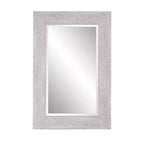 Howard Elliott 23.25"x35.25" Decorative Buckram Framed Wall Mirror Soft Gray: Modern Style, Polystyrene Frame, No Assembly Required