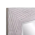 Miroir mural décoratif encadré Howard Elliott 23,25"x35,25" en toile enduite gris doux : style moderne, cadre en polystyrène, aucun assemblage requis