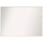 39" x 28" Non-Beveled Lucie Wood Bathroom Wall Mirror White - Amanti Art: Modern Rectangular Vanity Mirror with Wood Frame