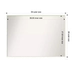 39" x 28" Non-Beveled Lucie Wood Bathroom Wall Mirror White - Amanti Art: Modern Rectangular Vanity Mirror with Wood Frame