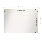 39" x 28" Non-Beveled Lucie Wood Bathroom Wall Mirror White - Amanti Art: Modern Rectangular Vanity Mirror with Wood Frame