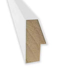 39" x 28" Non-Beveled Lucie Wood Bathroom Wall Mirror White - Amanti Art: Modern Rectangular Vanity Mirror with Wood Frame
