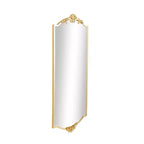 Olivia & May Miroir mural en métal doré avec motifs floraux 42"x20" : Rectangulaire moderne, Aucun assemblage requis