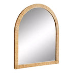 Kate & Laurel All Things Decor 28"X32" Rahfy Arch Framed Wall Mirror Natural