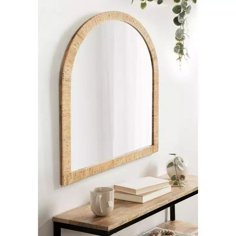 Kate & Laurel All Things Decor Miroir Mural Encadré Rahfy Arch 28"X32" Naturel