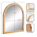 Kate & Laurel All Things Decor Miroir Mural Encadré Rahfy Arch 28"X32" Naturel
