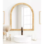Kate & Laurel All Things Decor Miroir Mural Encadré Rahfy Arch 28"X32" Naturel