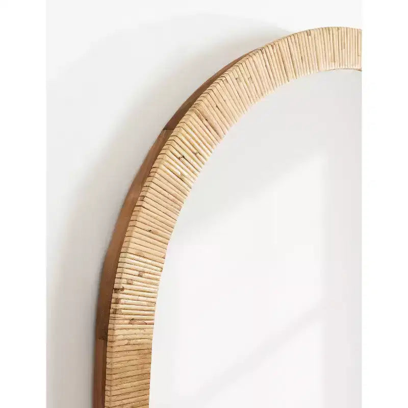 Kate & Laurel All Things Decor Miroir Mural Encadré Rahfy Arch 28"X32" Naturel