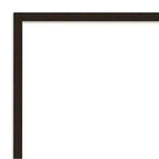 37" x 25" Carlisle Narrow Framed Bathroom Vanity Wall Mirror Dark Brown - Amanti Art: Modern Rectangle, Wood Frame, Wall Mounted