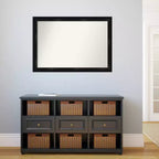 Amanti Art 40 po x 28 po Miroir mural de salle de bain étroit non biseauté Grand noir : Coiffeuse, design moderne, mural