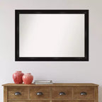 Amanti Art 40 po x 28 po Miroir mural de salle de bain étroit non biseauté Grand noir : Coiffeuse, design moderne, mural