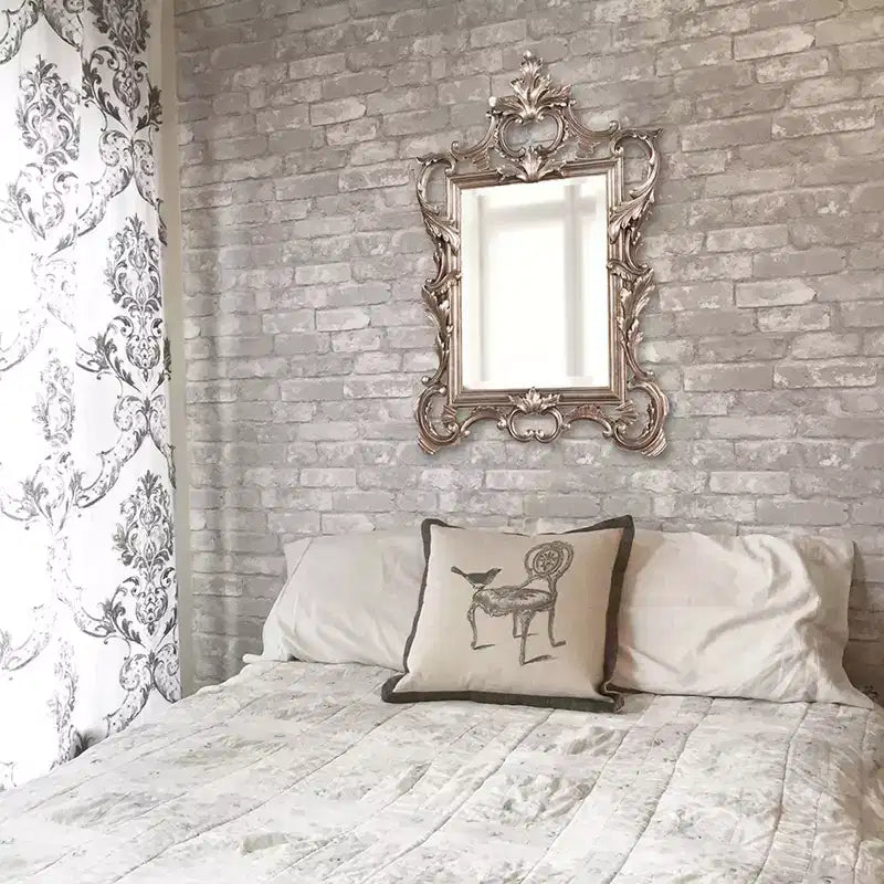 Howard Elliott Miroir Mural et d'Appoint Orné en Métal Chaud 30,75"x20" Argent